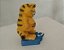 Gato Garfield em dieta ,I start my diet tomorrow, em vinil da Bully anos 80, 7 cm - Imagem 5