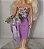 Roupa vintage da Barbie vestido floral roxo Pretty choices 1987 - Imagem 5