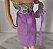 Roupa vintage da Barbie vestido floral roxo Pretty choices 1987 - Imagem 7