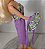 Roupa vintage da Barbie vestido floral roxo Pretty choices 1987 - Imagem 8