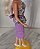 Roupa vintage da Barbie vestido floral roxo Pretty choices 1987 - Imagem 4