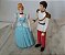 Miniatura Disney articulada princesa Cinderela 10 cm e principe encantado 11 cm - Imagem 2
