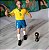 Boneco articulado Ronaldinho Fenômeno seleção de 2002, fazendo sinal de joinha, ,15 cm - Imagem 1