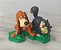 Miniatura Disney cachorro Bruno e gato Lucifer da Cinderela. 4 cm de altura x 6x6 cm - Imagem 1