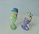 Miniatura Disney Pixar de Boo 4 cm e Zack 5 cm do Monstros S.A, 2001 - Imagem 2