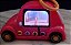Carrinho de plástico Pixel Chix rosa com luz ,som , fala em português, 9 cm, Mattel 2005 - Imagem 2