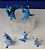 Playset araras azuis Blu e Jade ( 5 cm) e filhotes do cartoon Rio 2 Fox 2014, da Jakks - Imagem 1