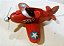 Miniatura de metal, avião com helice Retro vermelho decorativo,marca Berry Presidente aprox. 10cm - Imagem 3