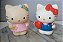 Hello kitty de borracha Sanrio da marca Grow 2005, 10 cm de altura, - Imagem 1