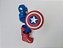 Boneco articulado Capitão América coleção Mar el Super hero Squad 6 cm, Hasbro 2010 - Imagem 2