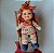 Boneca Emília 30cm da Estrela 1981 saia vermelha feita artesanalmente - Imagem 3