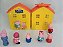 Casinha portátil 15x12x9 cm da Peppa pig e 6 bonecos 4,5 cm a 7,5 cm - Imagem 2