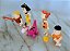 Miniatura de plástico anos 90 5 bonecos da família Flintstones coleção Kinder Ivo - Imagem 2