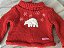 Cardiga vermelho com urso polar para bonecas American Girl compatível com zoar Generation - Imagem 2