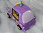 Carrinho de plástico Pixel Chix lilás com luz ,som , fala em português, 9 cm, Mattel 2005 - Imagem 5