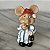 Miniatura de vinil vintage de Topo Gigio de pijama de Maria Perego 7 cm anos 70 - Imagem 1