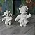 Miniatura de vinil branco ursa peposa e peposinha, 8,5 e 6 cm , da Gulliver - Imagem 1