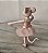 Boneca articulada Angelina bailarina 8 cm saia artesanal - Imagem 4