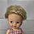 Bebe articulada da Susi Naninha Estrela anos 70, cabelo cortado, roupa e sapatos improvisados,9 cm - Imagem 3