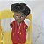 Boneca bebe negra estatica Lucky doll 7 cm anos 80 - Imagem 2