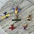 Miniatura de plástico aviões e helicópteros kinder ovo e outros srm marca, lote de 6 - Imagem 2