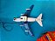 Brinquedo de plástico usado aviao boeing 747 Jumbo RC com cabo - Imagem 7