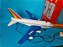 Brinquedo de plástico usado aviao boeing 747 Jumbo RC com cabo - Imagem 5