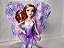 Mini Barbie fairytale Magic doll roxa - falta arquinho na cabeça Mattel 15cm - Imagem 2