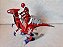 Dinossauro Thunder Raptor vermelho do Power Rangers Bandai 2003 com ruído + boneco articulado com ruído Bandi 2007 - Imagem 1