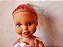 Boneca de plástico cabelos mesclados rosa e louro  da Estrela 40cm - Imagem 1