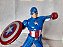 Boneco articulado nos braços e logo acima da cintura do capitão América com fala e ruído  Marvel 25cm - Imagem 2