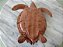 Miniatura de vinil sólido estática de tartaruga cabeçuda verde com cor de tijolo (loggerhead turtle)  , marca TM de 1994 18cm de comprimento - Imagem 6