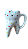 Caneca Dente Molar Coraçõezinhos Coloridos - Imagem 1