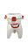 Porta escovas em forma de dente com aparelho dentário Modelo Sorriso - Imagem 1