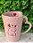 Caneca Flork  Rosa Alça Corações - Imagem 1