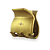 Finestra Tridente Dourada Fosco N748FD/2S 2,5x3,0cm - Imagem 1