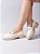 Loafer Off White com detalhe Frontal Dourado - Imagem 1