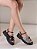 Sandália Flatform Preto X Brilhante - Imagem 1
