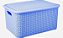 Caixa Organizadora Rattan Grande C/ Tampa 27 LTS Azul 1683 Lig Brink - Imagem 1