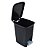 Lixeira 7 Litros Rattan Preta Com Pedal Montada 25738 Arqplast - Imagem 4