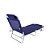 Cadeira Espreguiçadeira Alumínio Ajustável 4 Posições Azul Marinho 002701 Mor - Imagem 3