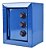 Mini Cofre Com Segredo Azul Escuro 10x8x12Cm Fercar - Imagem 1