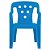 Cadeira Poltroninha Kids Azul Plástica 52x36cm Mor - Imagem 1