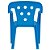 Cadeira Poltroninha Kids Azul Plástica 52x36cm Mor - Imagem 5
