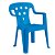 Cadeira Poltroninha Kids Azul Plástica 52x36cm Mor - Imagem 3