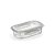 Pote Para Alimentos 270 ML Com Tampa e Travas Transparente 14x10x4Cm Nitron - Imagem 1