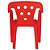 Cadeira Poltroninha Infantil Educativa de Plástico Vermelha - Imagem 4