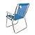 Cadeira de Alumínio Alta Dobrável Praia Lazer Sannet Azul - Imagem 2