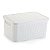 Caixa Organizadora Rattan Médio Branco Com Tampa 8 Litros 	068/B Nitron - Imagem 1