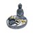 Conjunto Jardim Zen de Concreto Buddha Cinza 15,5cm x 13cm - Imagem 1